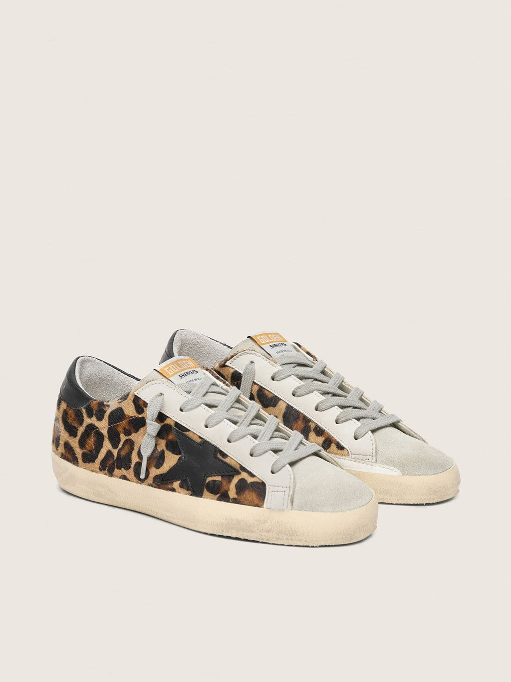 Golden Goose Super-Star Donna in Pelle Stampa Leo