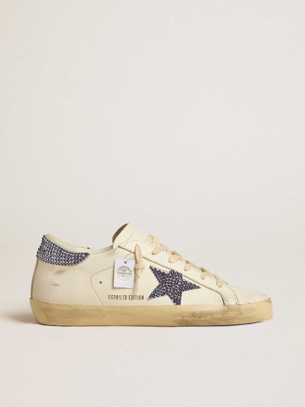 Golden Goose Super-Star Donna Ltd con Stella e Talloncino in Suede con Cristalli Swarovski
