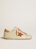 Golden Goose Super-Star Donna con Stella in Pelle e Talloncino in Pelle Stampa Coccodrillo