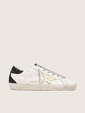 Golden Goose Super-Star Donna con Stella Oro e Talloncino in Glitter Nero