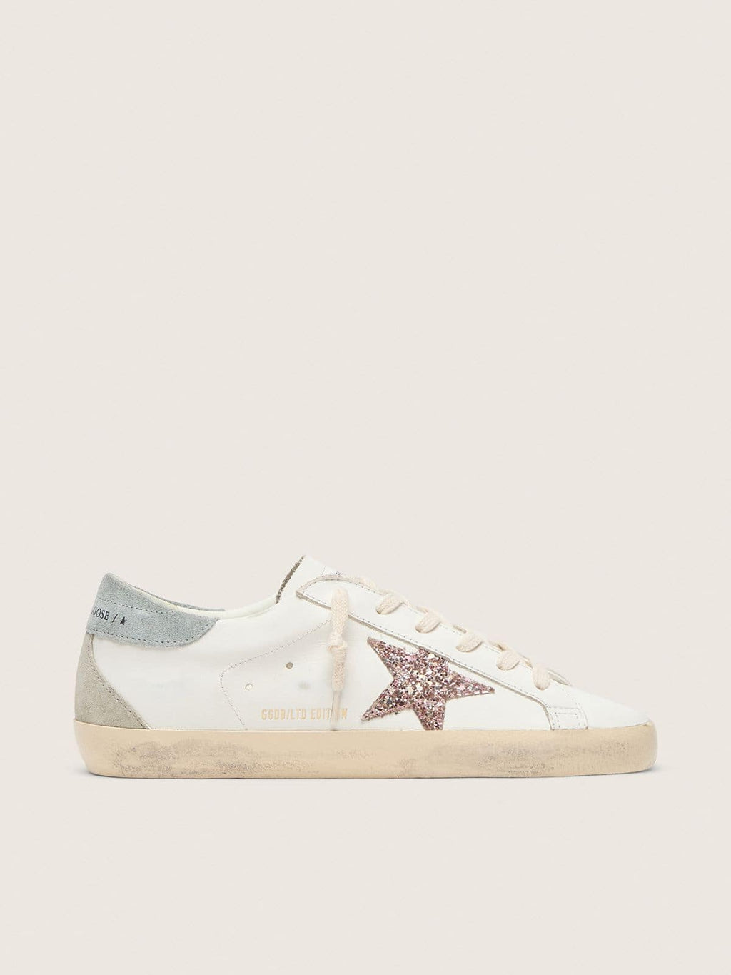 Golden Goose Super-Star Donna Ltd con Stella in Glitter Multicolori e Talloncino in Suede