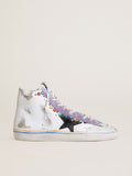 Golden Goose Francy Penstar Donna Lab con Stella in Pelle Nera e Borchie Multicolori