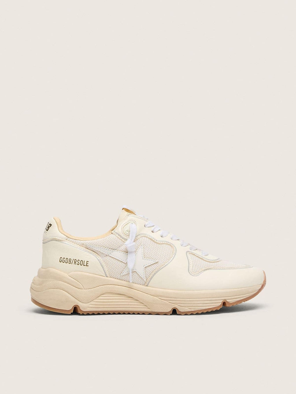 Golden Goose Running Sole Donna in Rete e Nappa Bianca