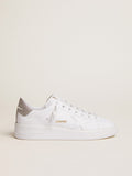 Golden Goose Sneakers Purestar Donna con Talloncino Glitter Argento