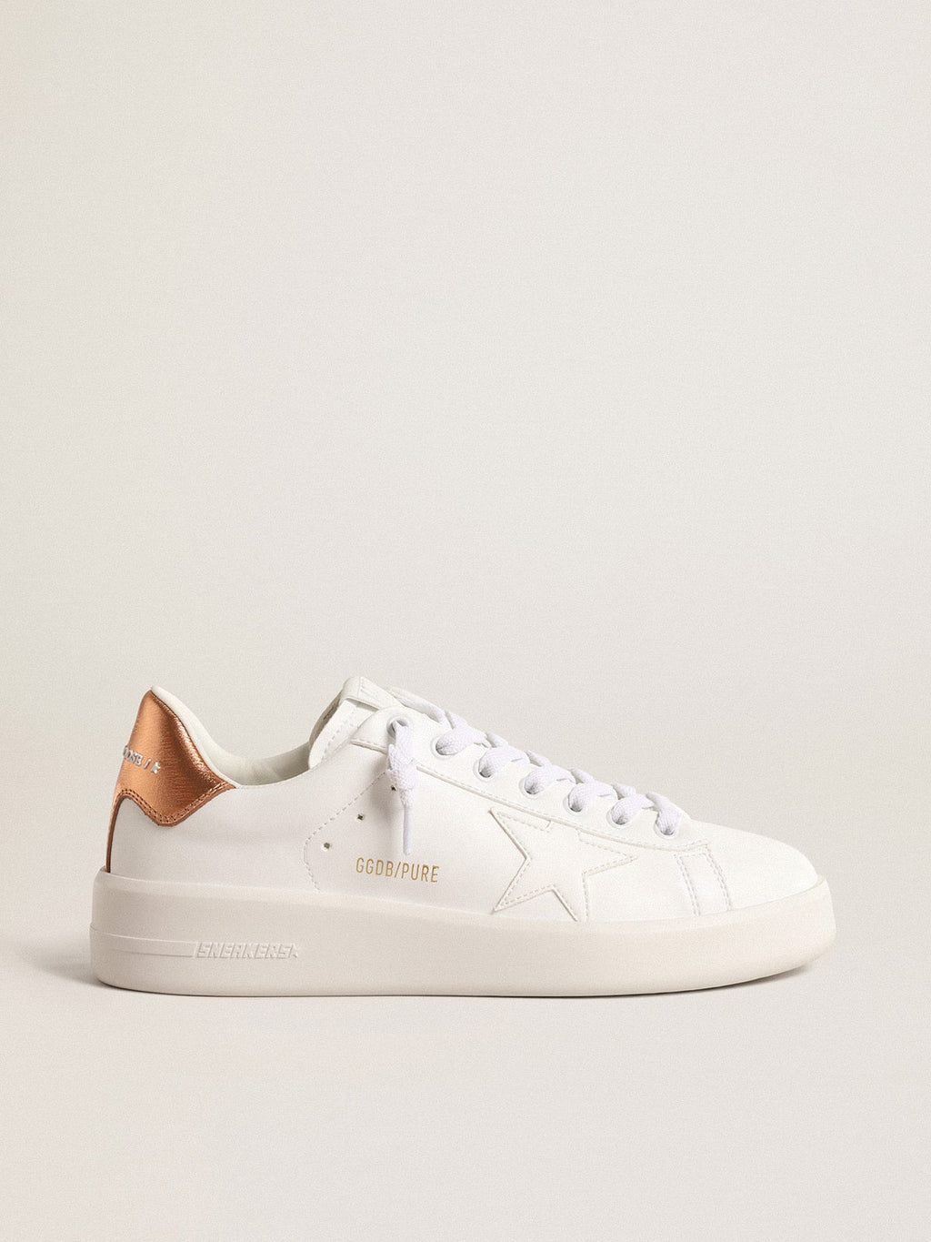 Golden Goose Purestar Donna Bio Based con Talloncino in Pelle Laminata Color Bronzo