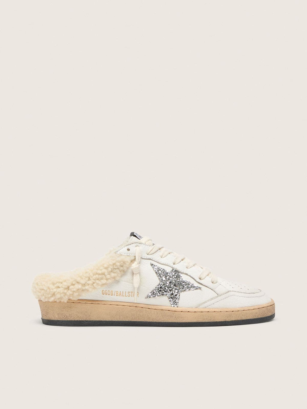 Golden Goose Ball Star Sabot con Stella in Glitter e Fodera in Shearling