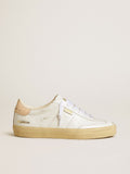 Golden Goose Soul Star Donna in Pelle Bianca con Talloncino in Pelle Rosa