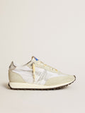 Golden Goose Marathon Donna con Tomaia in Nylon Bianco e Stella Argento