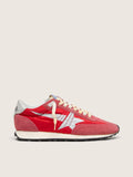 Golden Goose Marathon Donna con Tomaia in Nylon di Colore Rosso e Stella Argento
