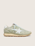 Golden Goose Marathon Donna in Nylon Verde Salvia con Stella Bianca