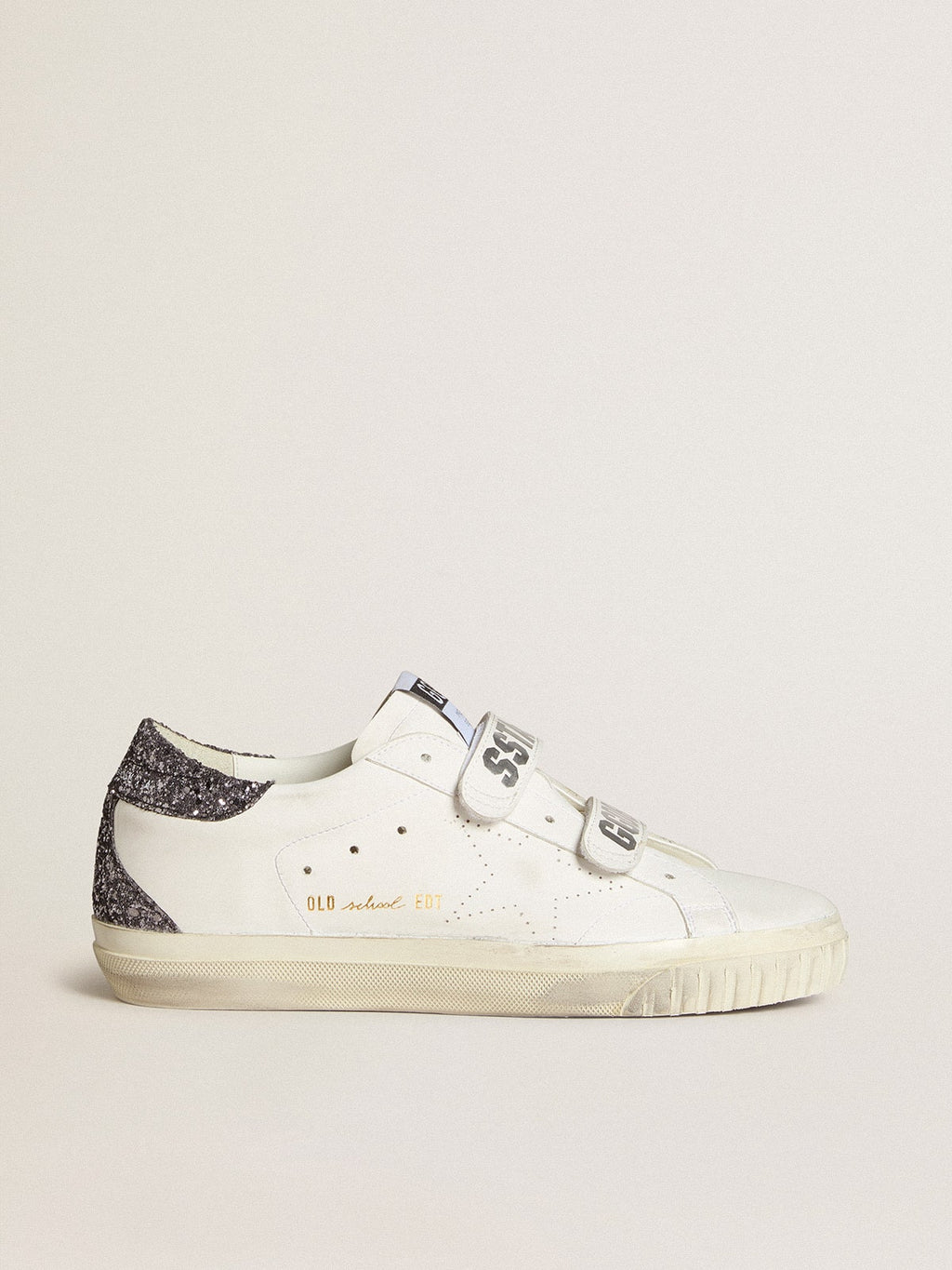 Golden Goose Old School Bio Based con Stella Traforata e Talloncino in Glitter