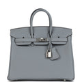 Hermes Birkin 25 Gris Pantin Togo Palladium Hardware – Accessorio premium elegante