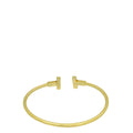 Tiffany & Co 18K Yellow Gold T Narrow Wire Small Bracelet – Accessorio premium elegante