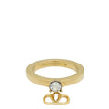 Valentino Gold Finish Garavani Mini Vlogo Signature Ring – Accessorio premium elegante