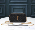 YSL MINI BAG IN MATELASSÉ BLACK & GOLD – Accessorio premium elegante