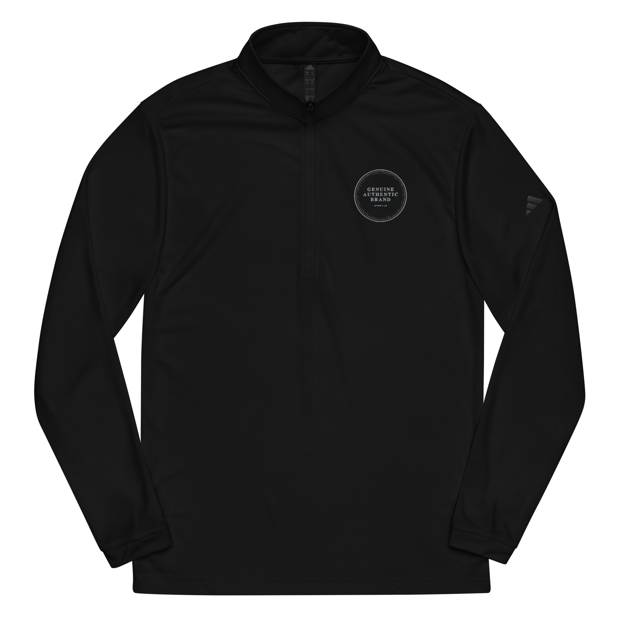 adidas x Genuine Authentic Brand Embroidered Logo Quarter zip pullover