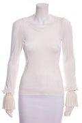 Chanel 2006 Cream Ruffle Blouse SZ 36 – Accessorio premium elegante