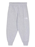Pantaloni grigi per bambino sportivi effetto mélange con ricamo The North Face Kids – Accessorio premium elegante