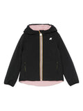 Giubbino per bambina K-Way Kids blu con cappuccio classico – Accessorio premium elegante