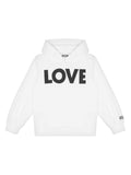 Felpa per bambina Moschino Kids bianco con polsini a coste – Accessorio premium elegante