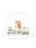 Felpa Briony per bambina MC2 Saint Barth Kids bianco con fodera in pile – Accessorio premium elegante