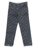 Jeans con stampa logo per bambina Stella McCartney Kids blu con passanti per cintura – Accessorio premium elegante