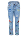 Jeans con stampa – Accessorio premium elegante