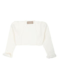 Cardigan bianco per neonato con parte frontale aperta La Stupenderia – Accessorio premium elegante
