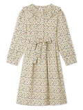 Abito a maniche lunghe per bambina Bonpoint bianco con orli con abbottonatura – Accessorio premium elegante