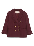 Blazer doppiopetto per bambina Elisabetta Franchi La Mia Bambina rosso a maniche lunghe – Accessorio premium elegante