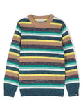 Maglione per bambino Scotch & Soda verde a righe orizzontali – Accessorio premium elegante