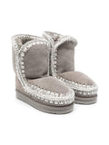 Stivali Eskimo 24 per bambina Mou Kids grigi con applicazione posteriore con logo – Accessorio premium elegante