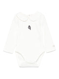 Tutina per neonato Donsje Kris bianco con decorazione pinguino – Accessorio premium elegante