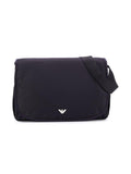 Borsa fasciatoio per neonati Emporio Armani Kids blu con logo argento – Accessorio premium elegante