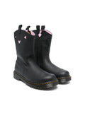 Stivaletti per bambina Dr. Martens Kids Box Heart nero con motivo a cuori – Accessorio premium elegante