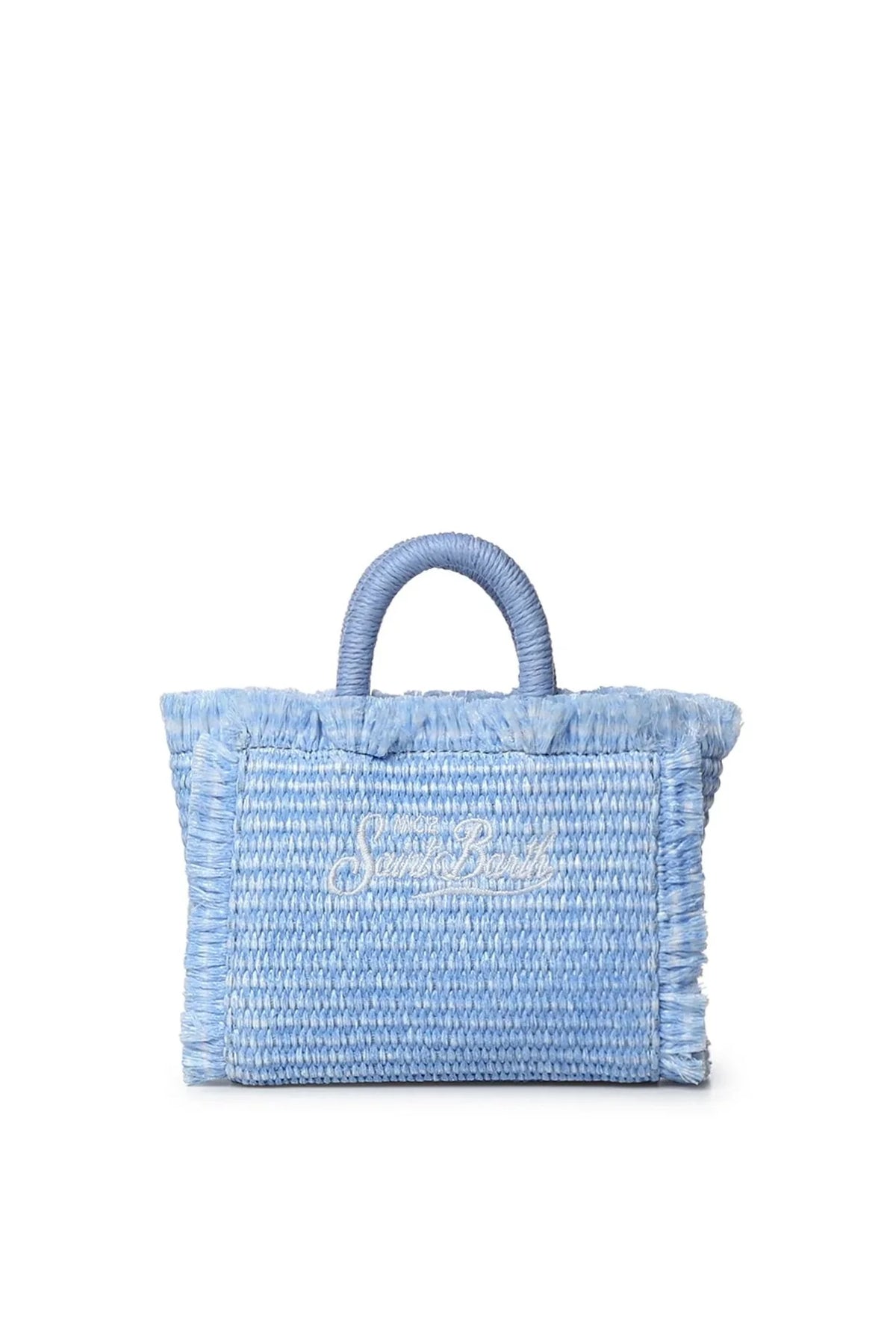 Borsa Vanity Micro Straw cielo