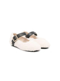 Ballerine per bambina Stella McCartney Kids bianco in pelliccia sintetica – Accessorio premium elegante