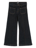 Jeans svasati Adina per bambina Molo blu con cuciture saldate – Accessorio premium elegante