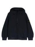 Giacca con motivo Compass per bambino Stone Island Junior blu con cappuccio – Accessorio premium elegante