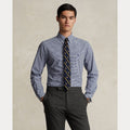 CUSTOM FIT GINGHAM STRETCH POPLIN SHIRT – Accessorio premium elegante