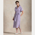 BELTED STRIPED COTTON SHIRTDRESS – Accessorio premium elegante