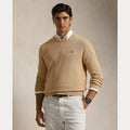 TEXTURED COTTON CREWNECK SWEATER – Accessorio premium elegante