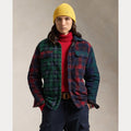 PLAID PATCHWORK FLEECE SHIRT JACKET – Accessorio premium elegante