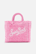 Borsa Vanity Micro Straw rosa